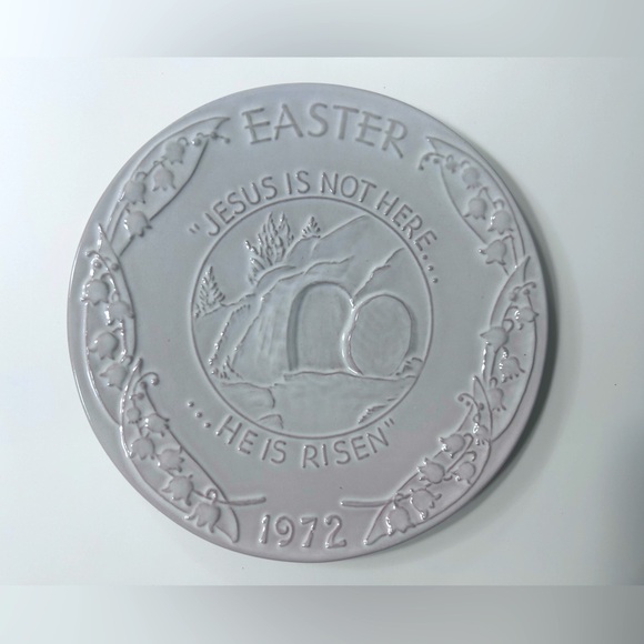 Vintage 1972 Frankhoma - Jesus is not here.. He is Risen Easter Plate - ✝️♥️ - Picture 1 of 5